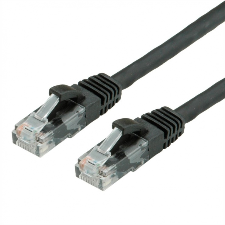 Imagine Cablu de retea RJ45 cat. 6A UTP 0.5m Negru, Value 21.99.1460